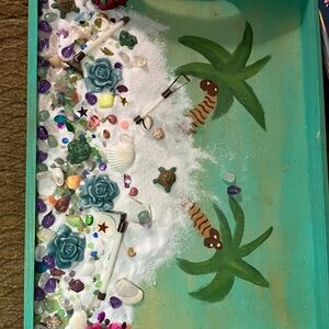 Tropical Beach-Themed Decorative Tray